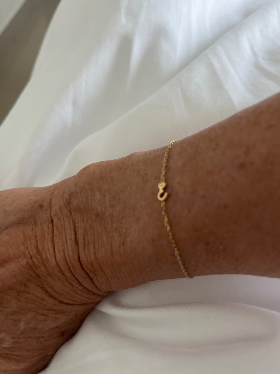 Customer photo review of Initial Chain Bracelet