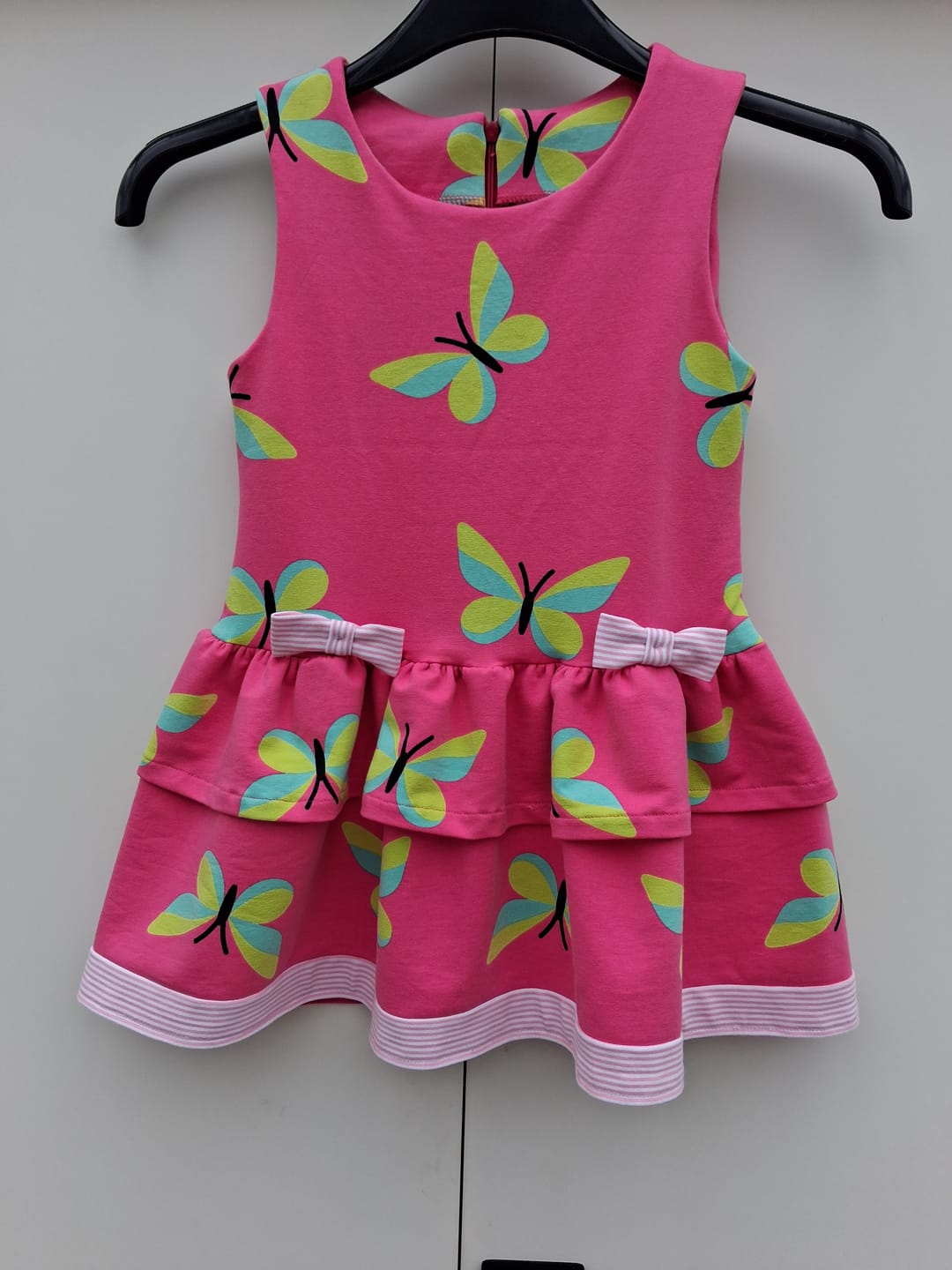 Customer photo review of Cheerful Butterflies French Terry Fabric