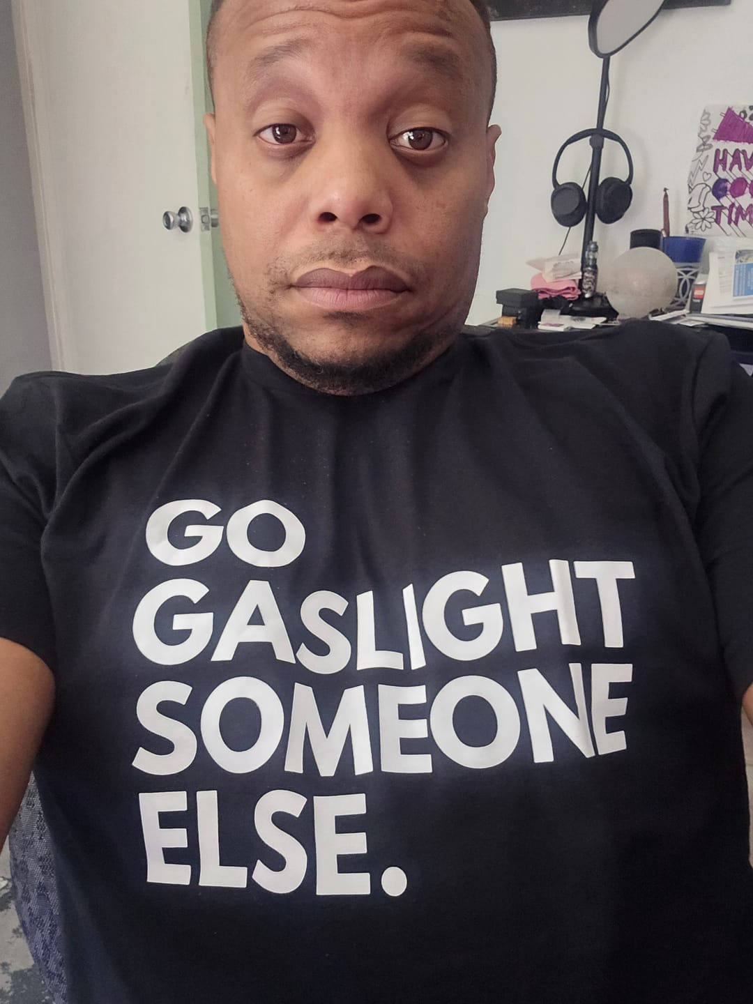 Customer photo review of Gaslight Unisex T-Shirt