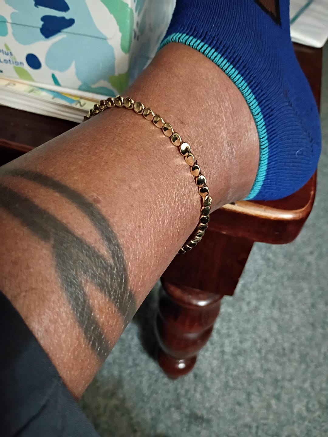 Customer photo review of Tibetan Copper Beads Bracelet