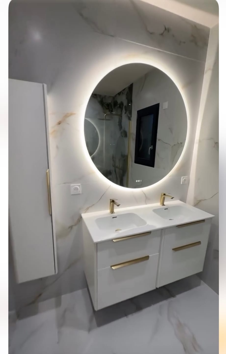 Customer photo review of Mitigeur lavabo doré brossé design