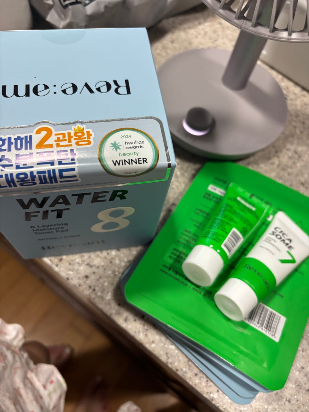Customer photo review of Reve:am Water-Fit 8-Layer Moisture Pad 60ea