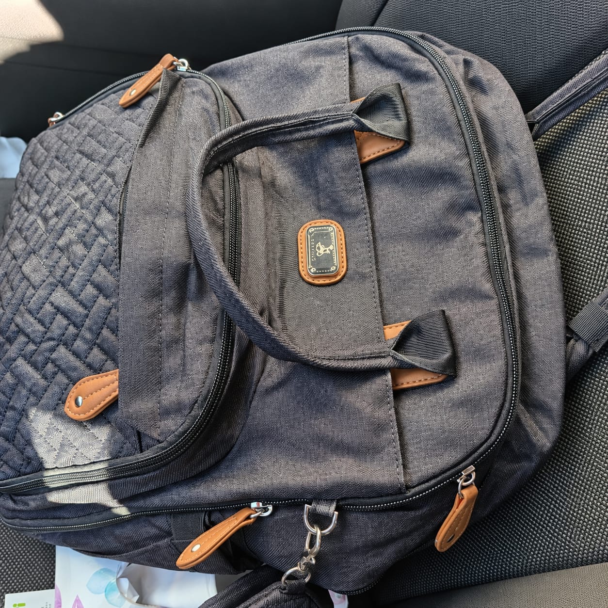 Customer photo review of Mochila Con Cuna Plegable