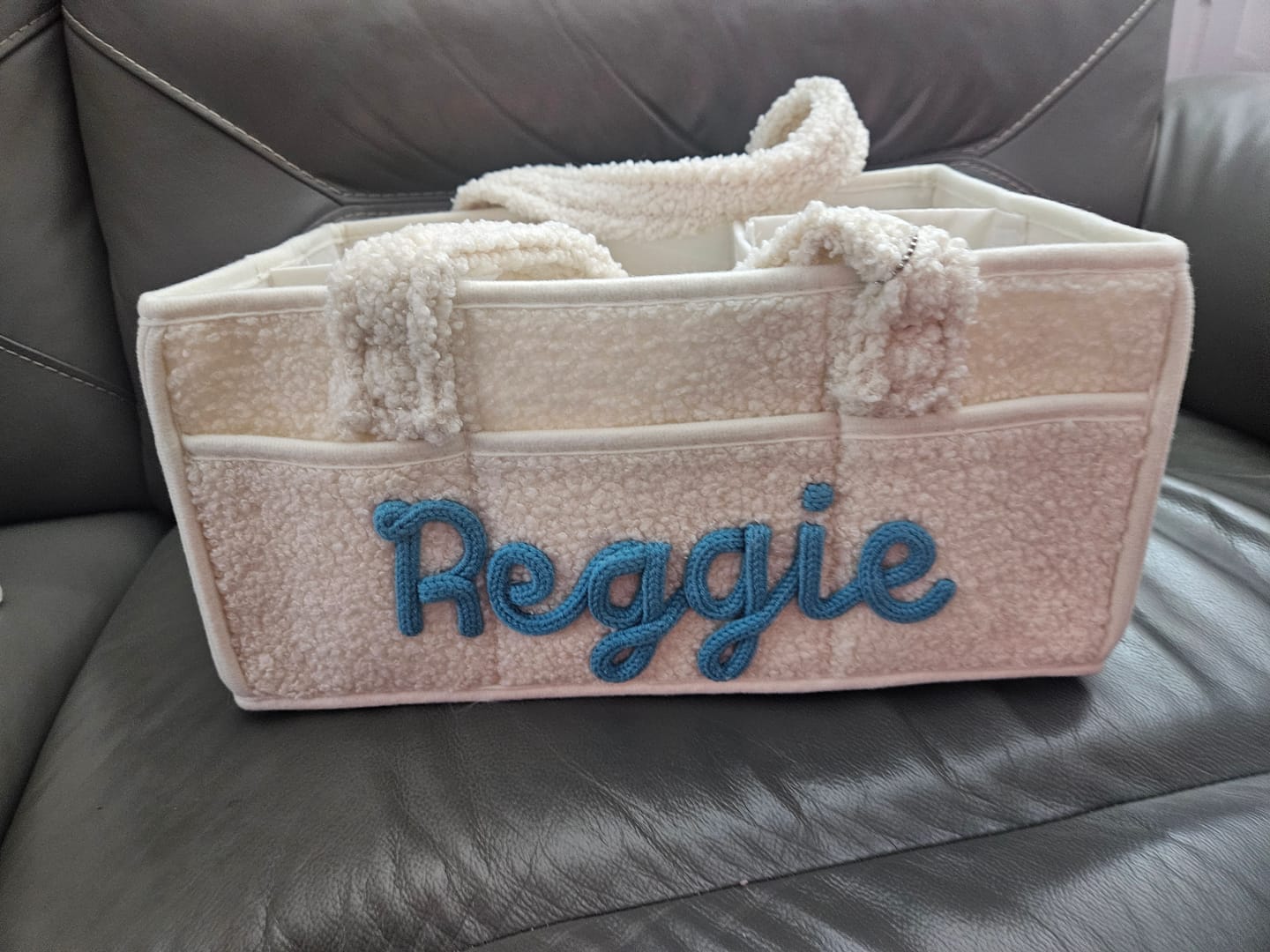 Customer photo review of K&C - Personalized Baby Storage Basket