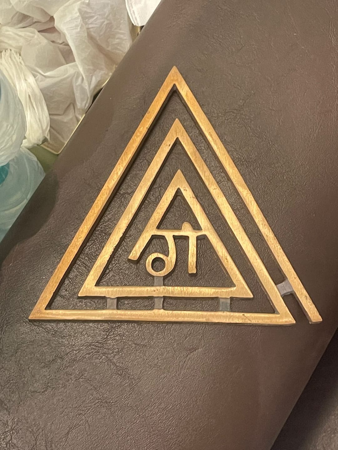 Customer photo review of Copper Triangle Ga (ग) Helix | Vastu Remedy for South-East Fire Zone Balance, Cash Flow & Kitchen Defects | 4–6 Inch
