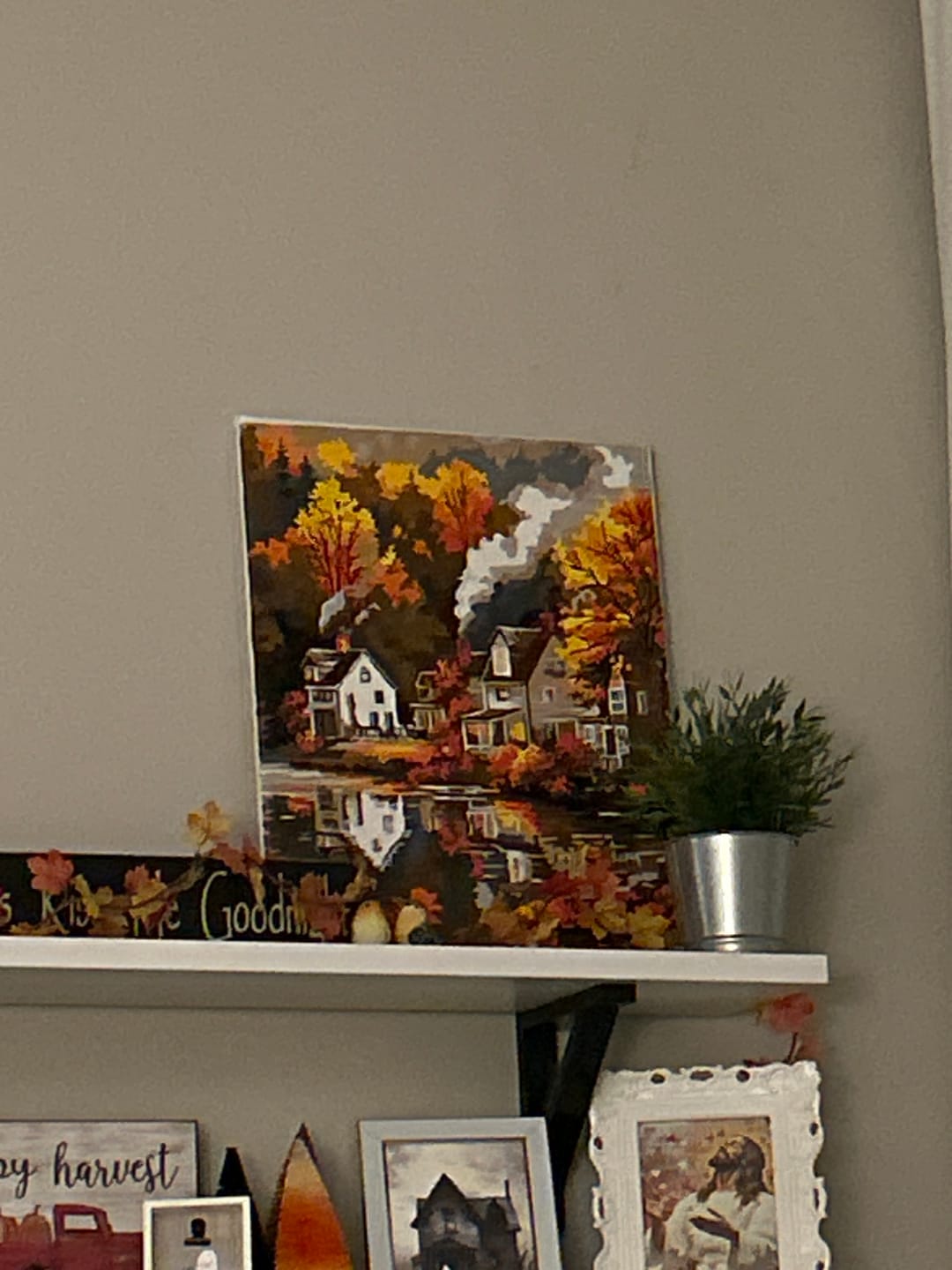 Customer photo review of Village in Autumn | Paint by Number