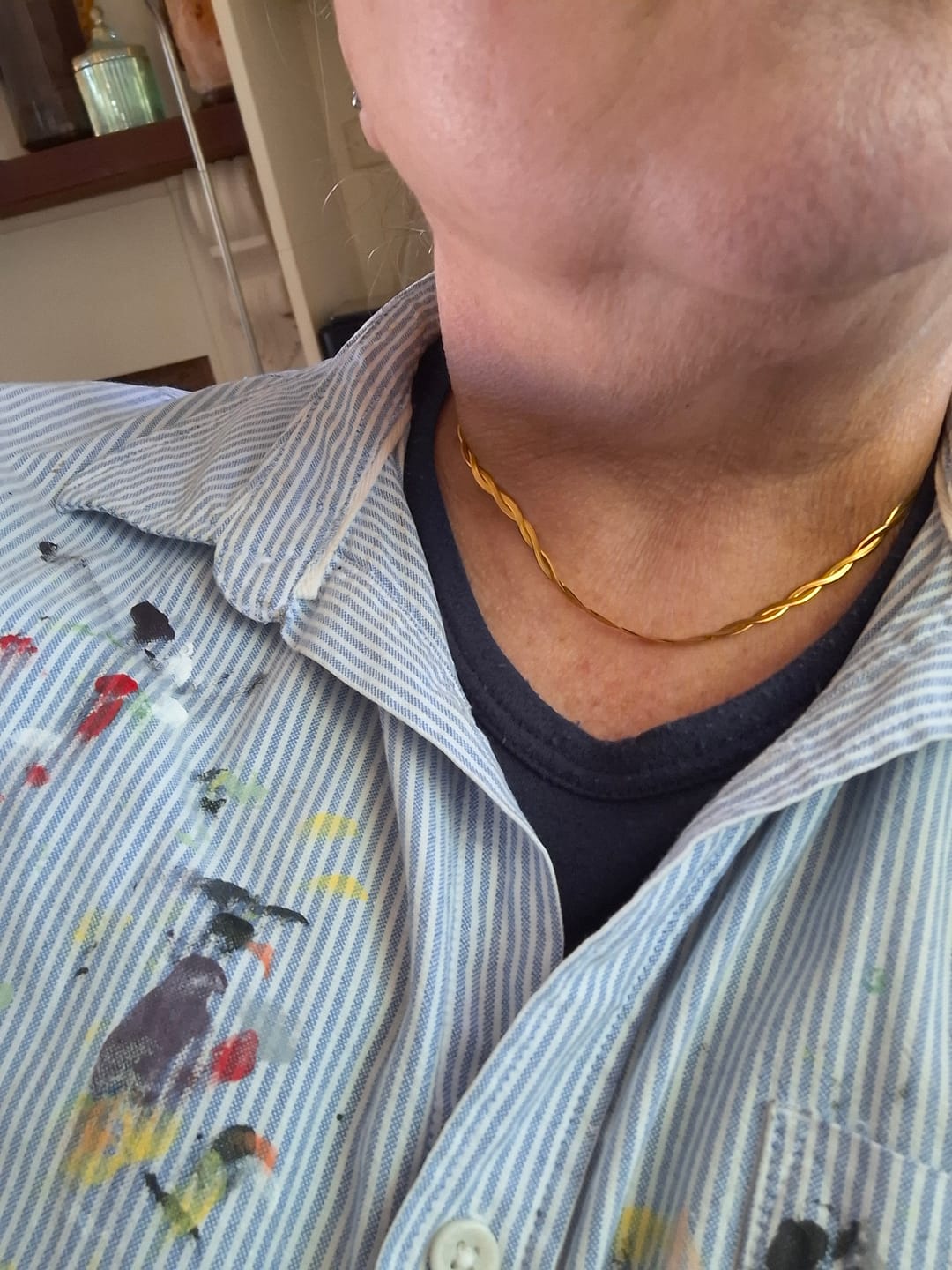 Customer photo review of Chiara Twist Snake Chain Necklace