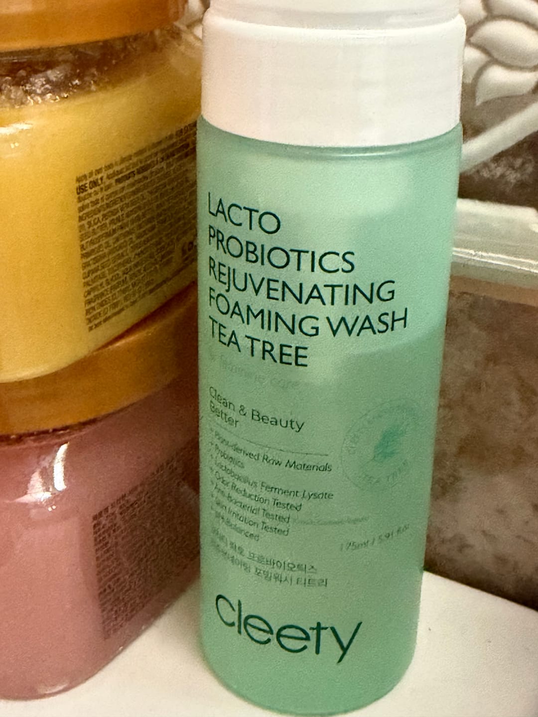 Customer photo review of cleety Lacto Probiotics Rejuvenating Foaming Wash Tea Tree 175ml