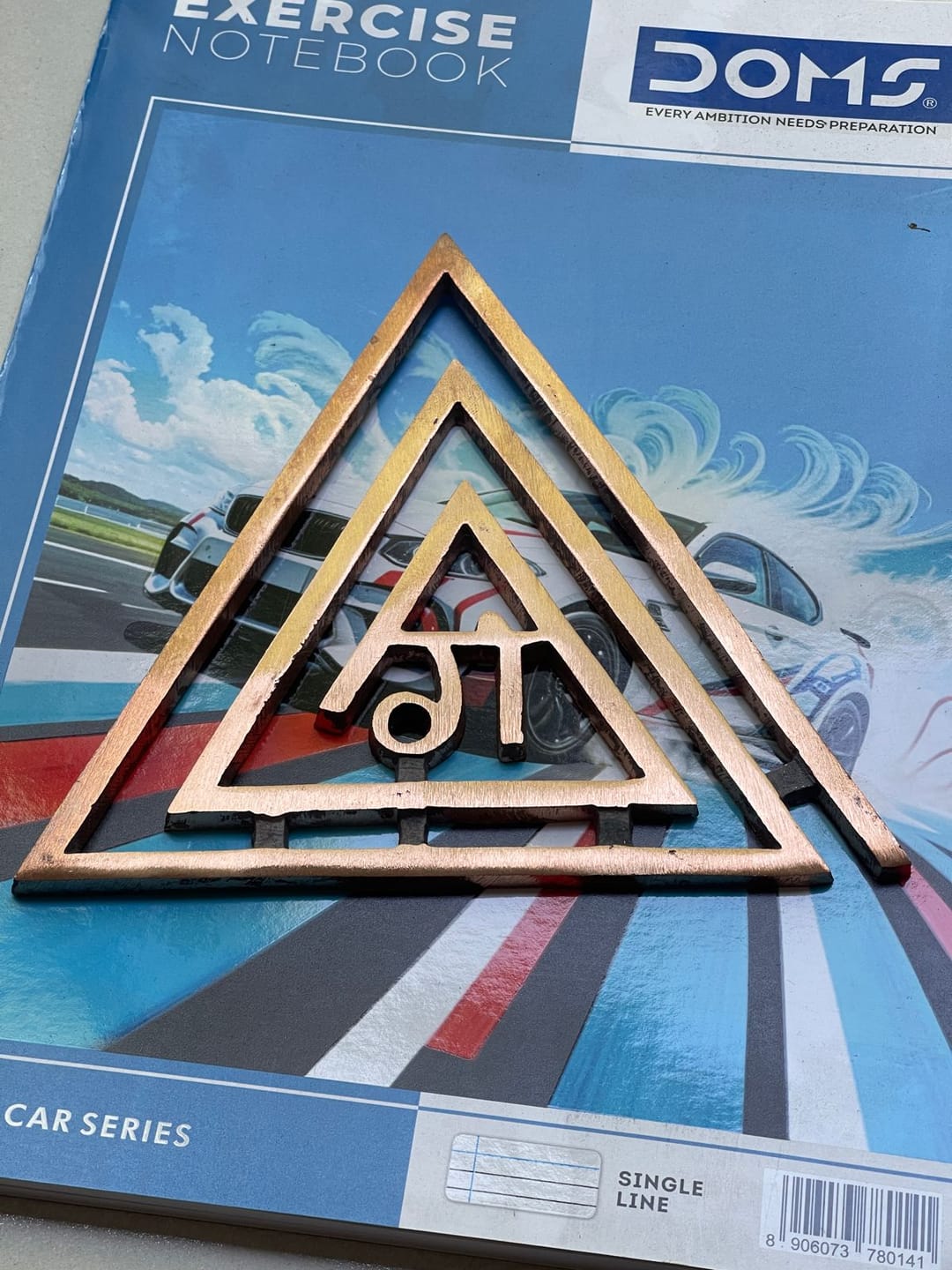 Customer photo review of Copper Triangle Ga (ग) Helix | Vastu Remedy for South-East Fire Zone Balance, Cash Flow & Kitchen Defects | 4–6 Inch