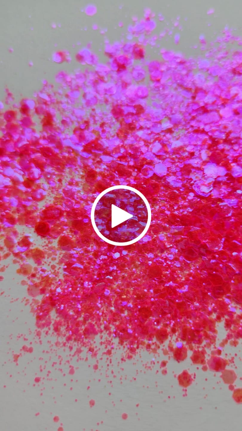 Customer video review of General Mixed Fluorescent High Brightness Iridescent Magenta Glitter FC349