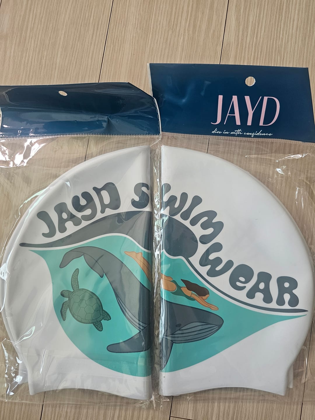 Customer photo review of JAYD Swim Cap - Find Your Flow