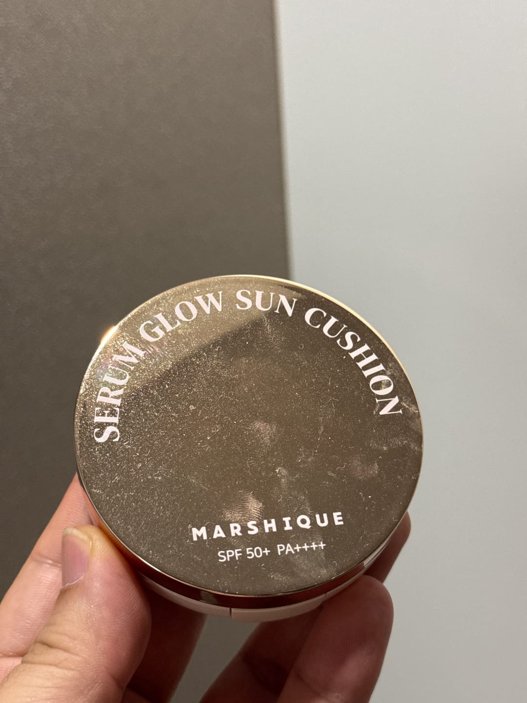 Customer photo review of MARSHIQUE Serum Glow Tone-up Sun Cushion SPF50+/PA++++ 12g