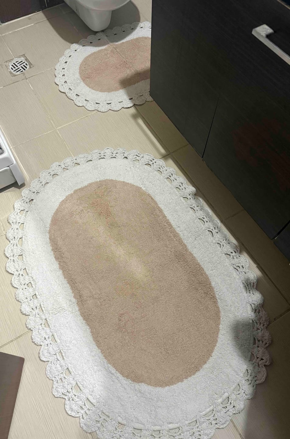 Customer photo review of Bianca 2’li Takım Banyo Paspası %100 Pamuk 40x60 + 60x90cm Kahverengi