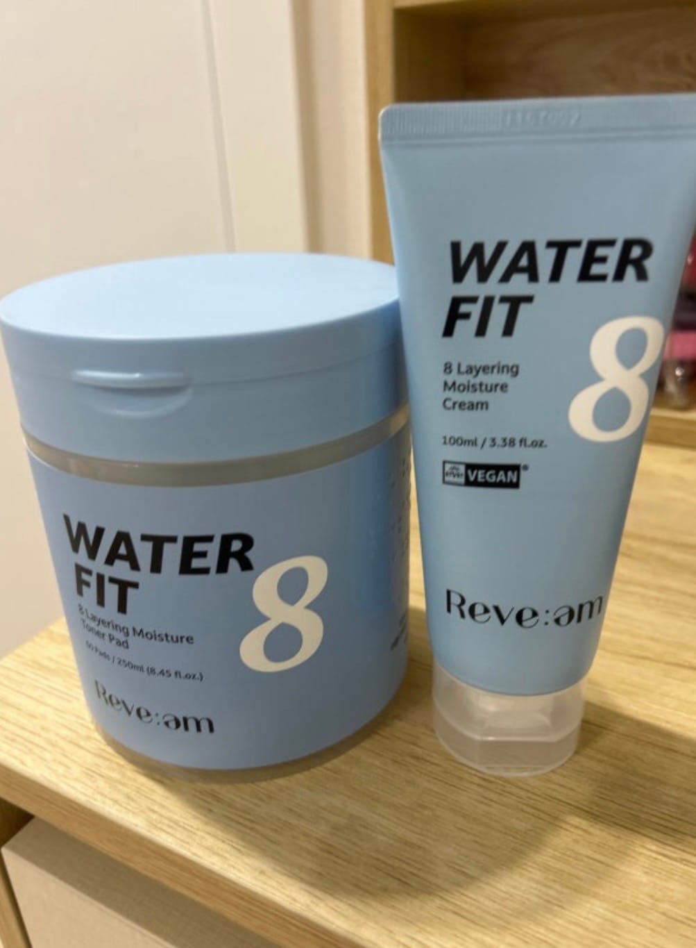 Customer photo review of Reve:am Water-Fit 8-Layer Moisture Pad 60ea