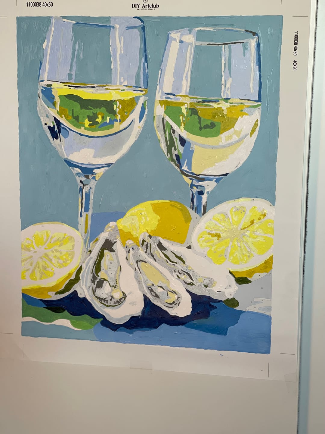 Customer photo review of Oysters and Champagne | Paint by Numbers