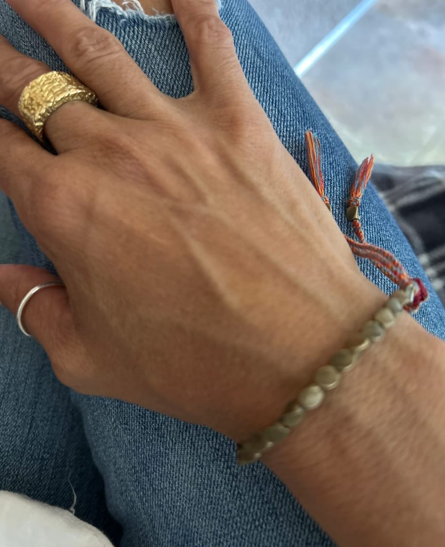 Customer photo review of Tibetan Copper Beads Bracelet