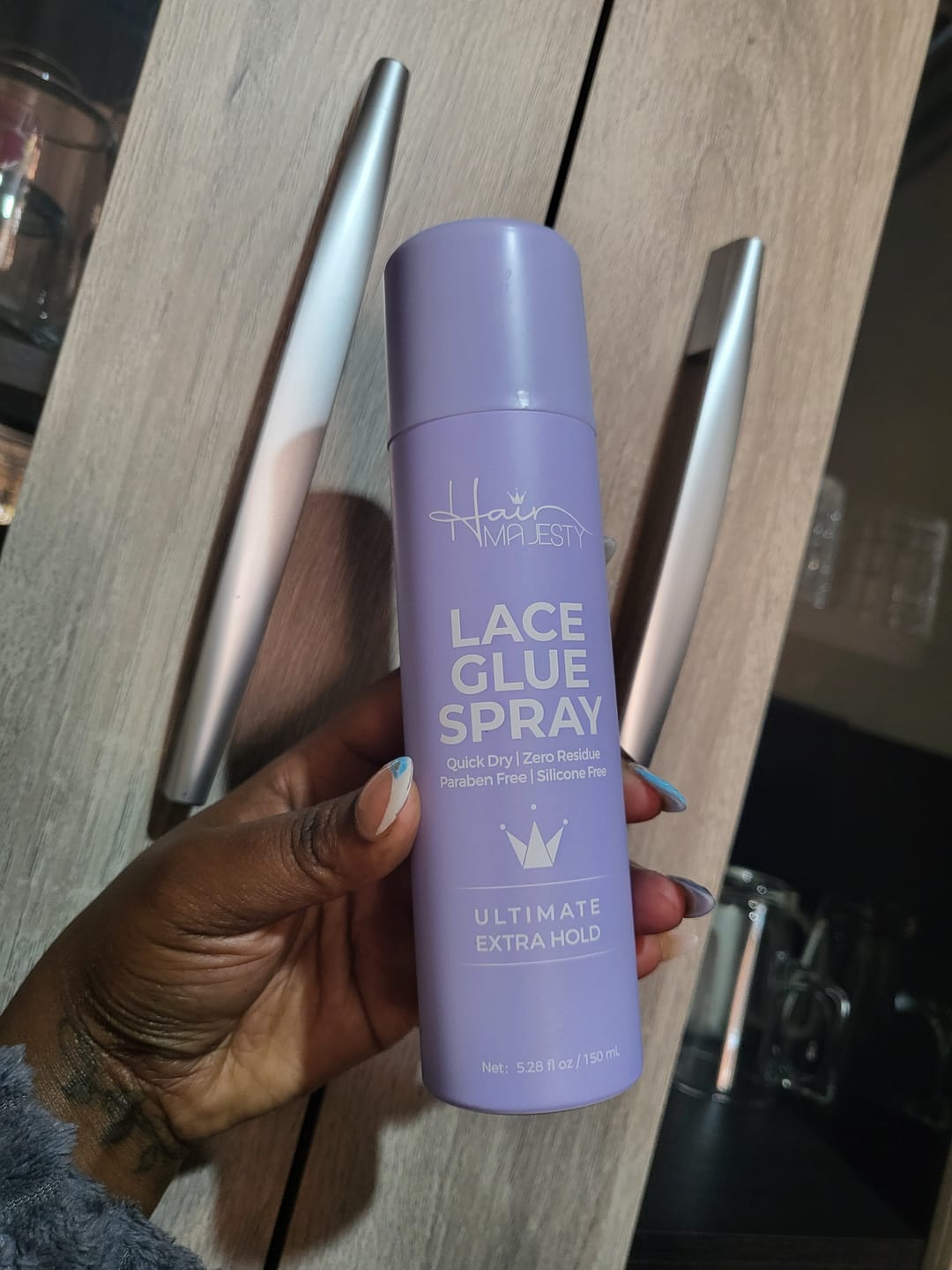 Customer photo review of Majestic Hold Ultimate Extra Hold Lace Glue Spray