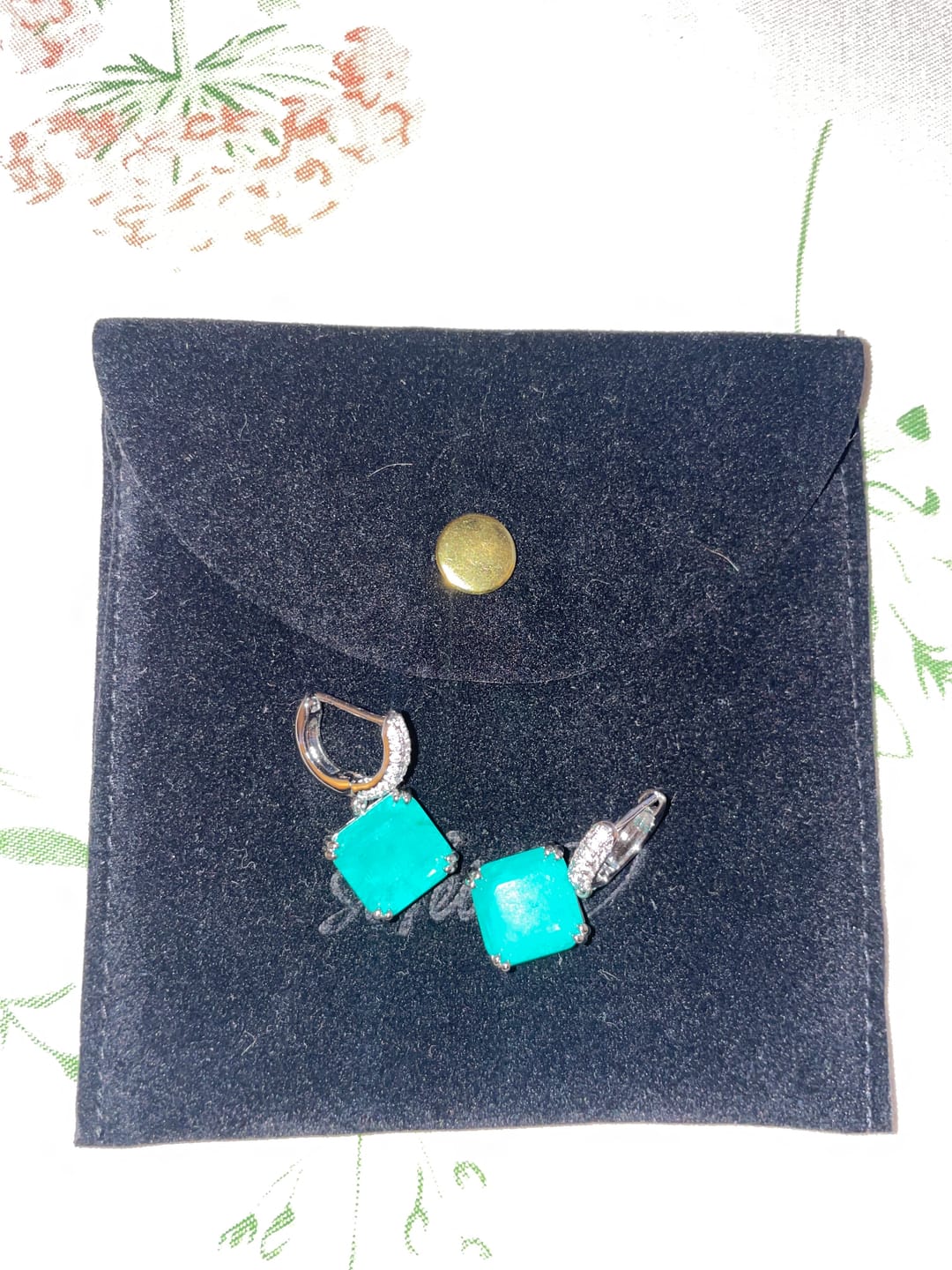 Customer photo review of The Zenobia Earrings