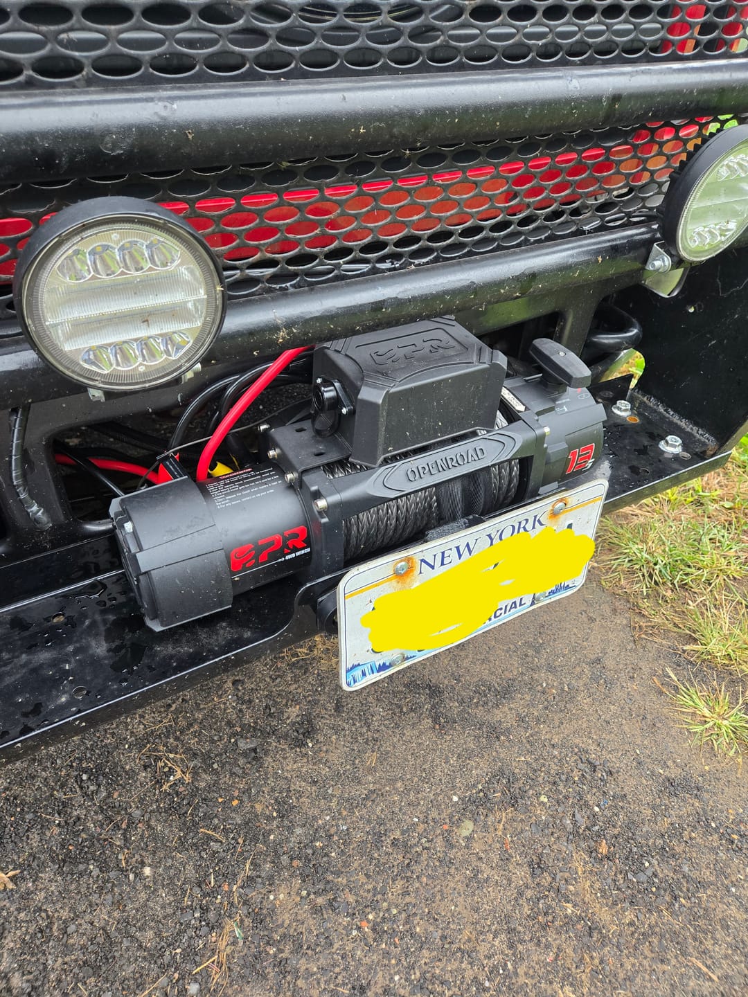 Customer photo review of OPENROAD 13,500lbs electric winch with Synthetic Rope - Panther Series 3S