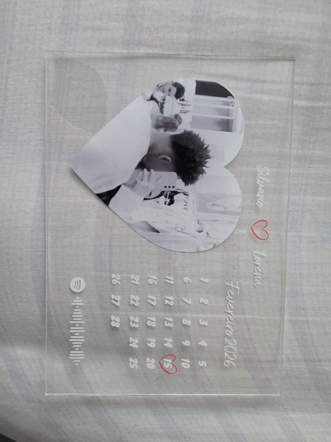 Customer photo review of Placa Dia Especial no Calendário - Personalizado