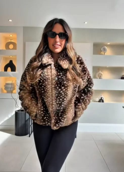 Customer photo review of Anna Faux Fur Bambi Jacket