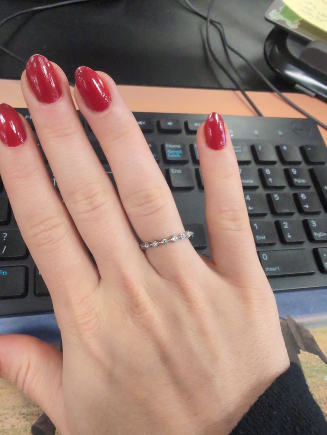 Customer photo review of Silver Milana Crystal Ring