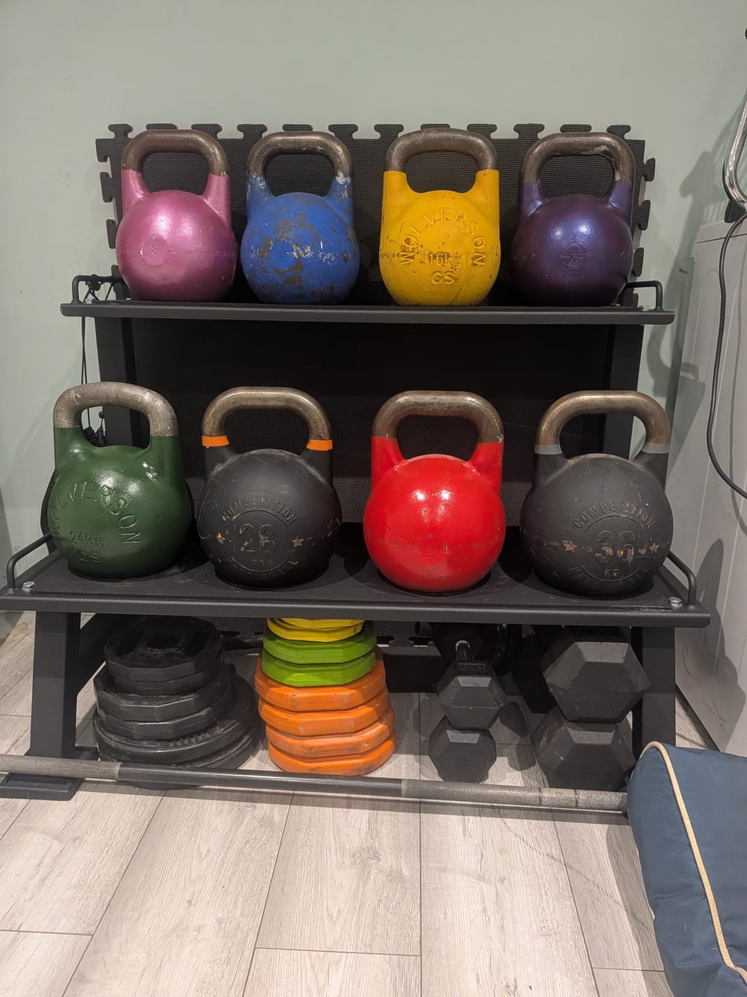 Customer photo review of KEFL 2 Tier 300KG Kettlebell Rack