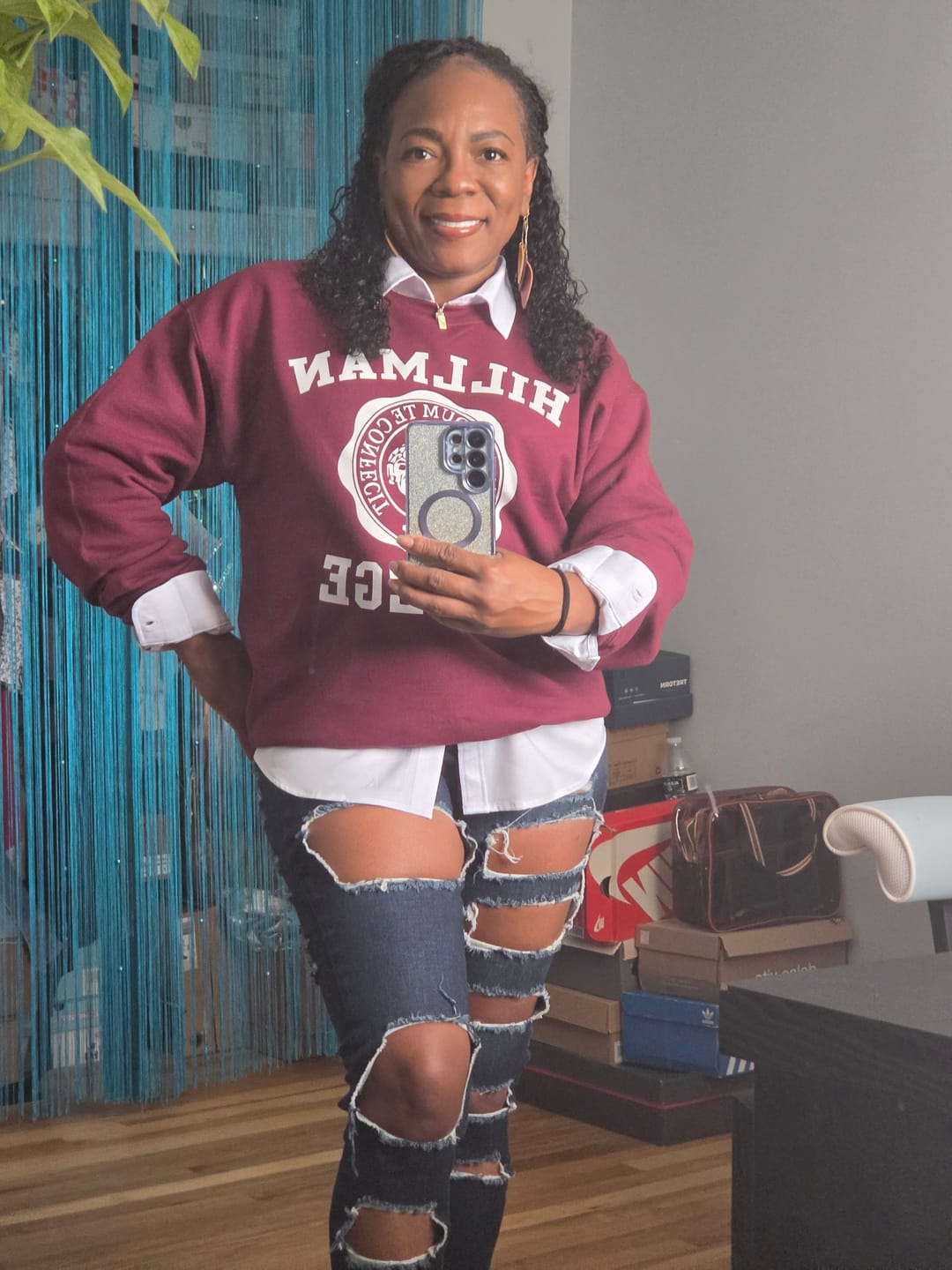 Customer photo review of Hillman College Sweatshirt - FINAL SALE - NO EXCHANGES