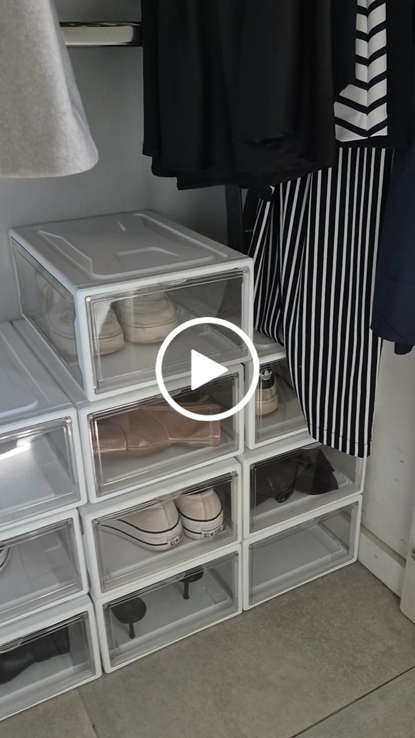Customer video review of Set 10 Cajas Organizadoras de Zapatos – Blanco Transparente | Apilables y de Fácil Armado