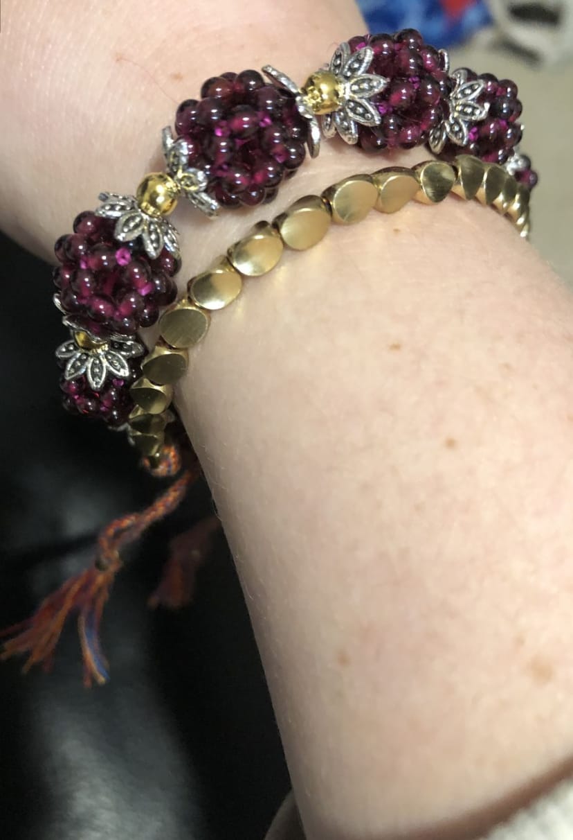 Customer photo review of Tibetan Copper Beads Bracelet