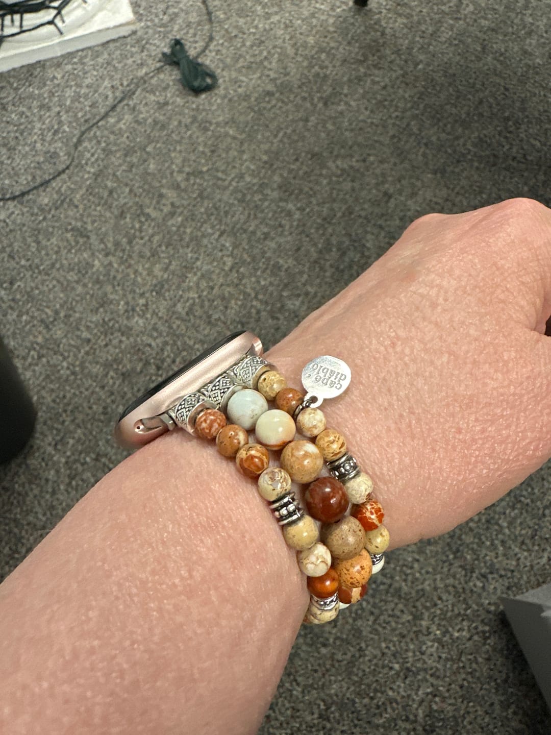 Customer photo review of Imperial Earth Jasper Apple Watch Strap