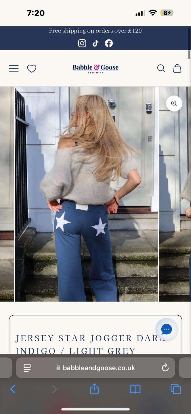 Customer photo review of Jersey Star Jogger Dark Indigo / Light Grey