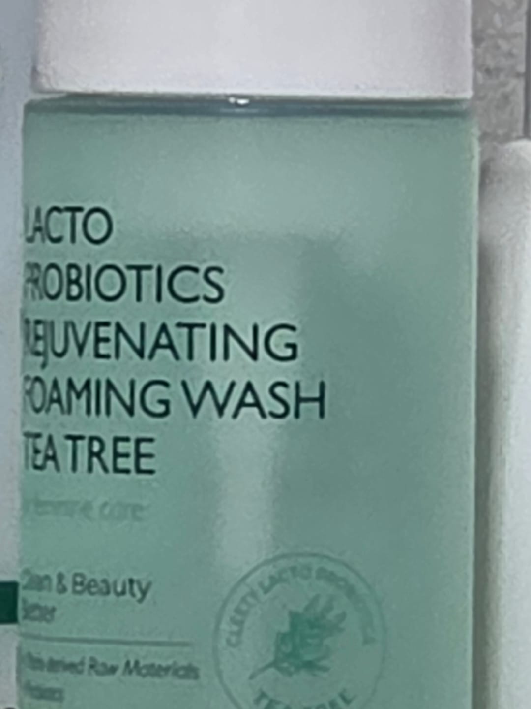 Customer photo review of cleety Lacto Probiotics Rejuvenating Foaming Wash Tea Tree 175ml