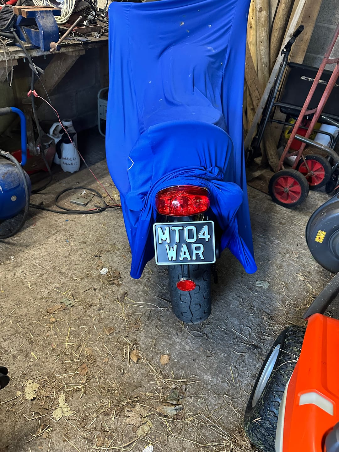 Customer photo review of Classic Metal Pressed 7×5 Motorbike Number Plate