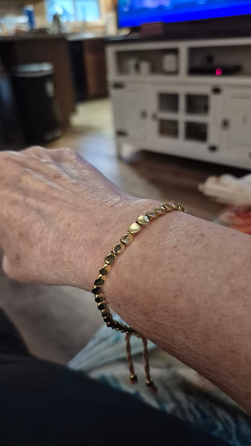 Customer photo review of Tibetan Copper Beads Bracelet