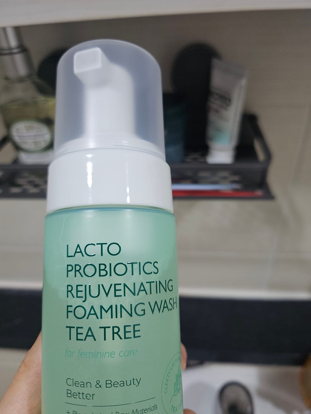 Customer photo review of cleety Lacto Probiotics Rejuvenating Foaming Wash Tea Tree 175ml