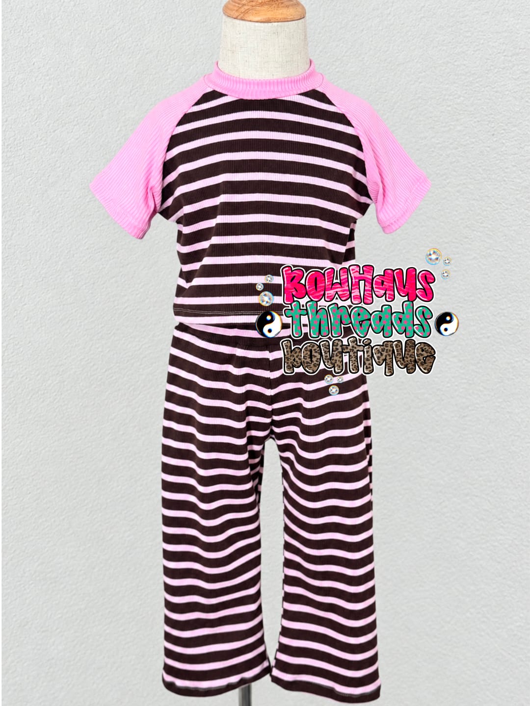 Customer photo review of Striped Fleece Rib Knit Fabric - KNT4544