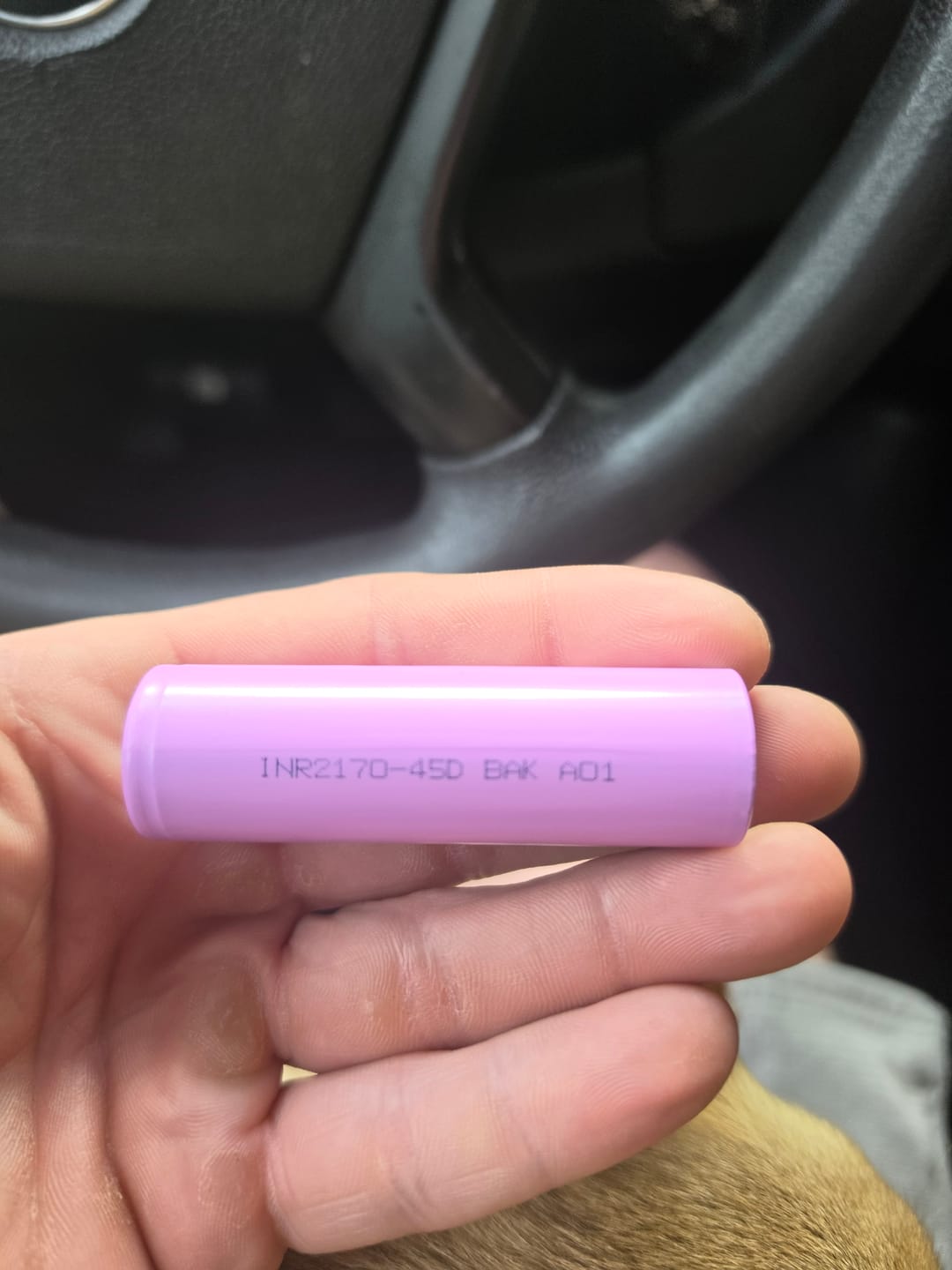 Customer photo review of BAK 45D 21700 4500mAh 60A Tabless Battery
