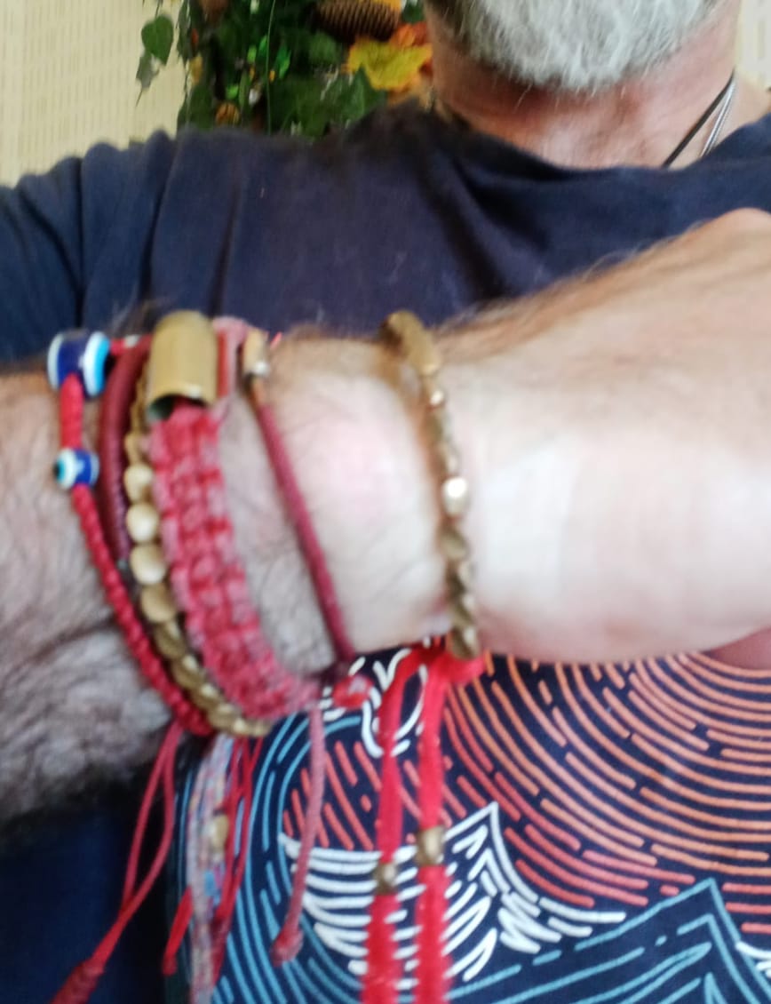 Customer photo review of Tibetan Copper Beads Bracelet