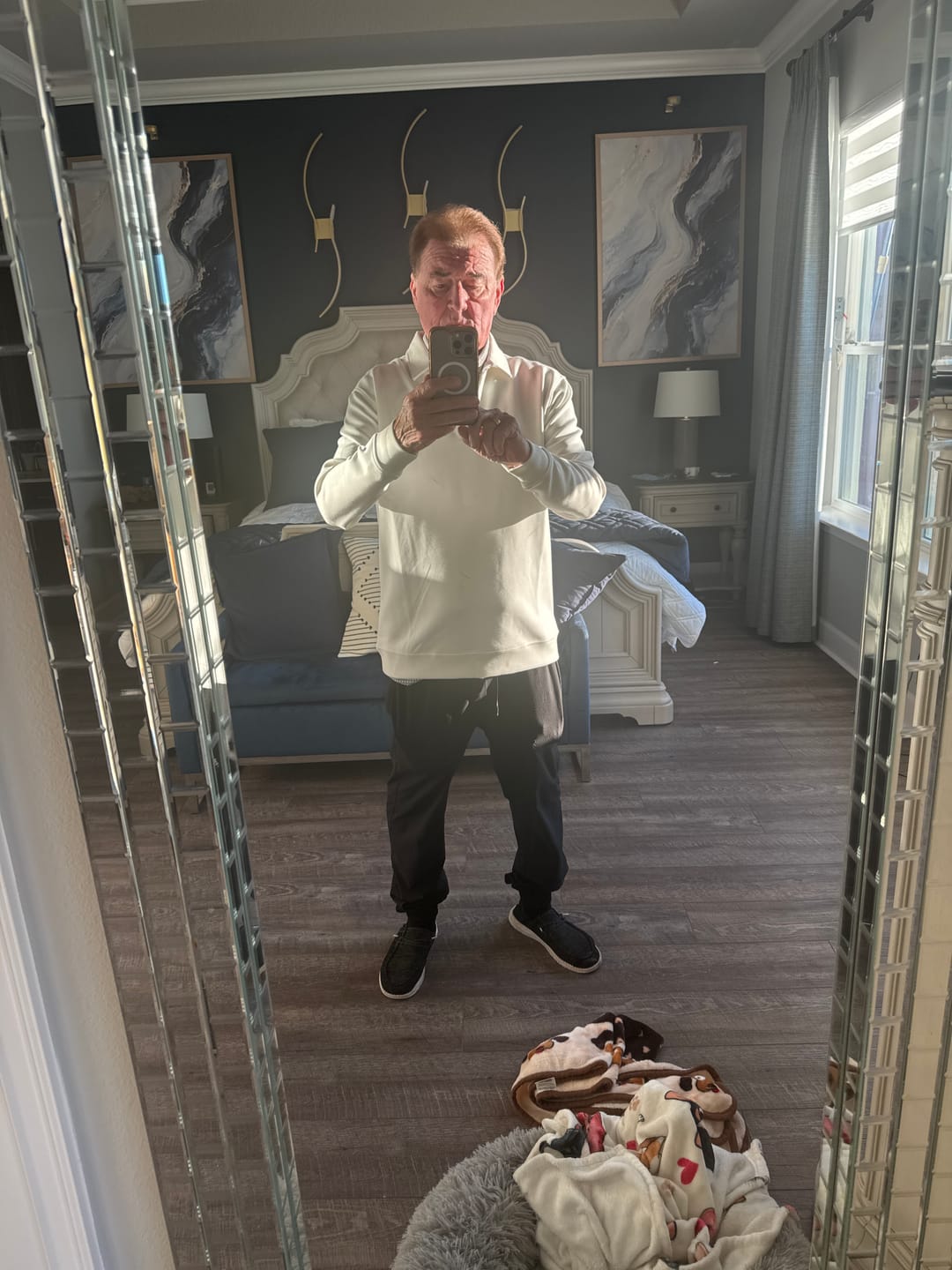 Customer photo review of Aura Zip Polo Long Sleeve