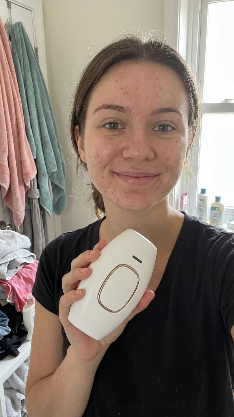 Customer photo review of Voise IPL hair removal device US