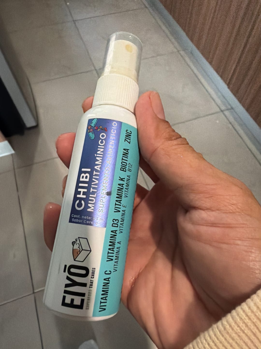 Customer photo review of CHIBI Spray Multivitamínico Infantil – Sabor Cereza