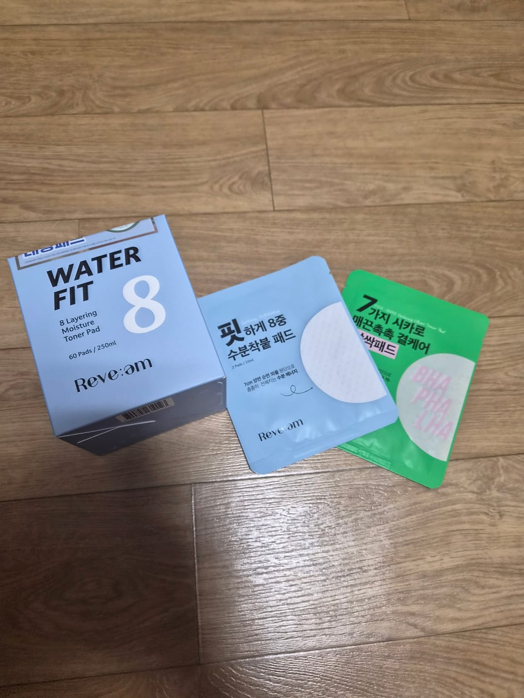 Customer photo review of Reve:am Water-Fit 8-Layer Moisture Pad 60ea