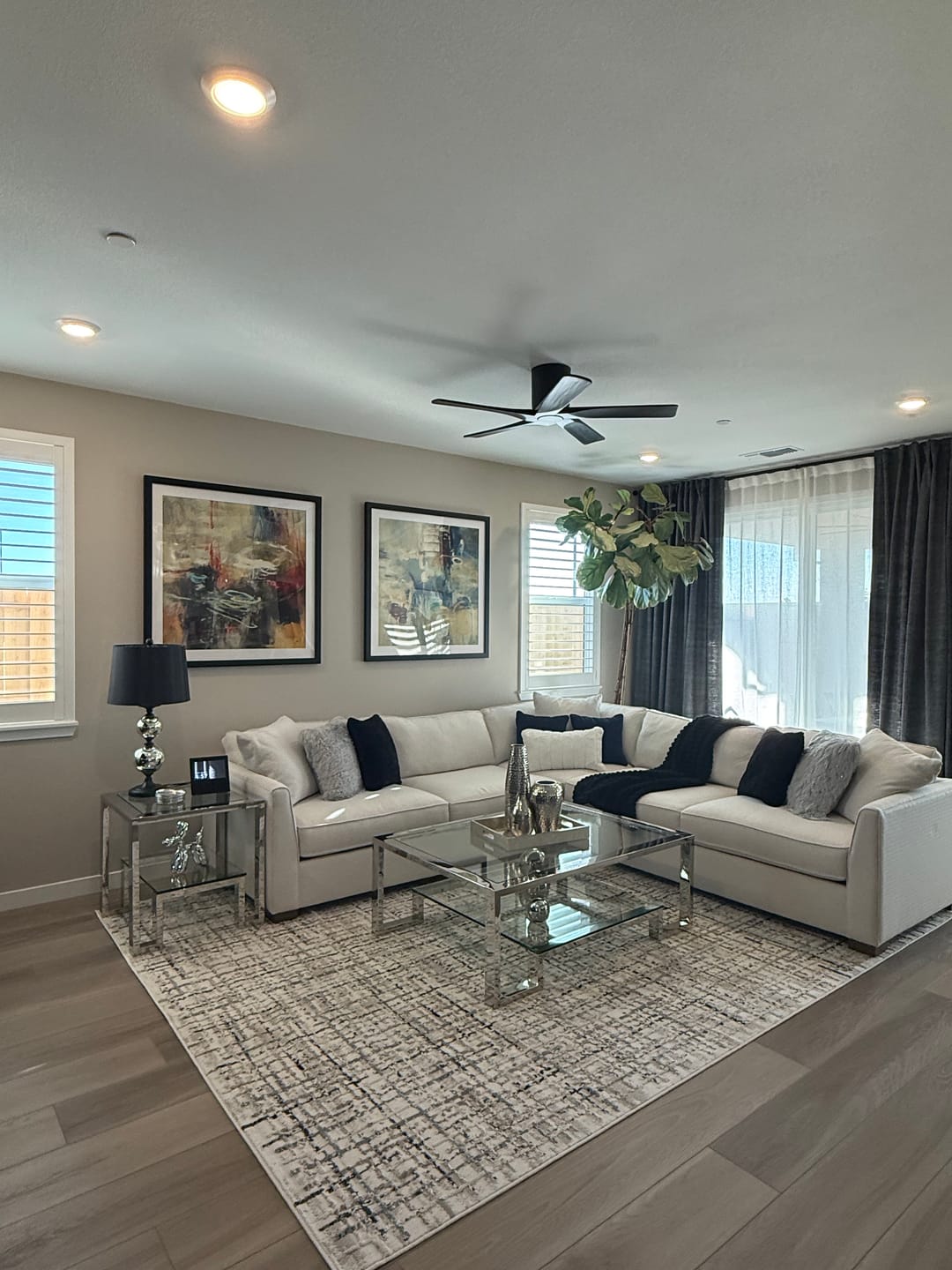 Customer photo review of Viva Abstract Beige Rug