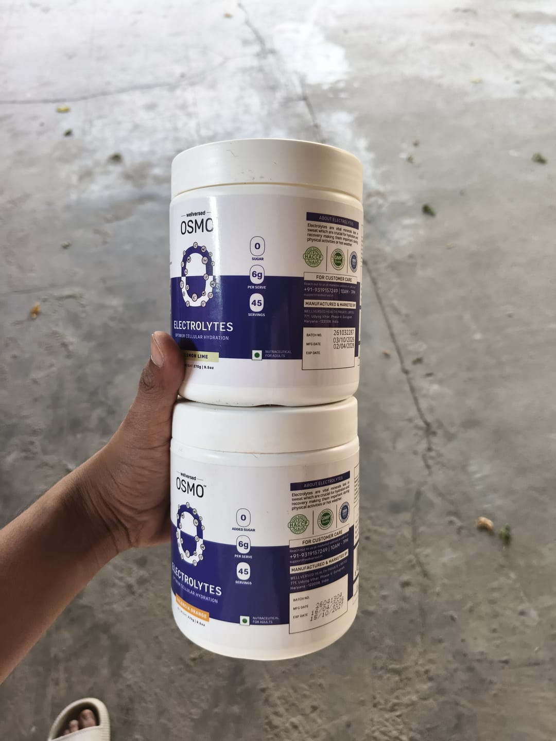 Customer photo review of OSMO Electrolyte Jar Duo– Valencia Orange Jar (45 Servings) + Valencia Orange Jar (45 Servings)