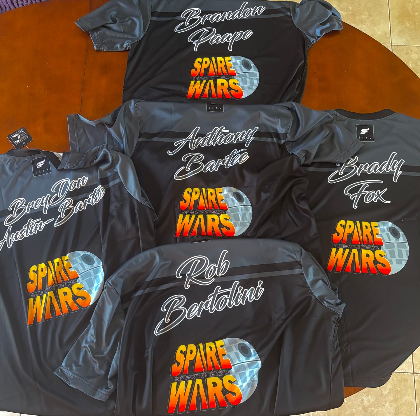 Customer photo review of Chris Via 2025 - Stripe Black Charcoal - Bowling Jersey