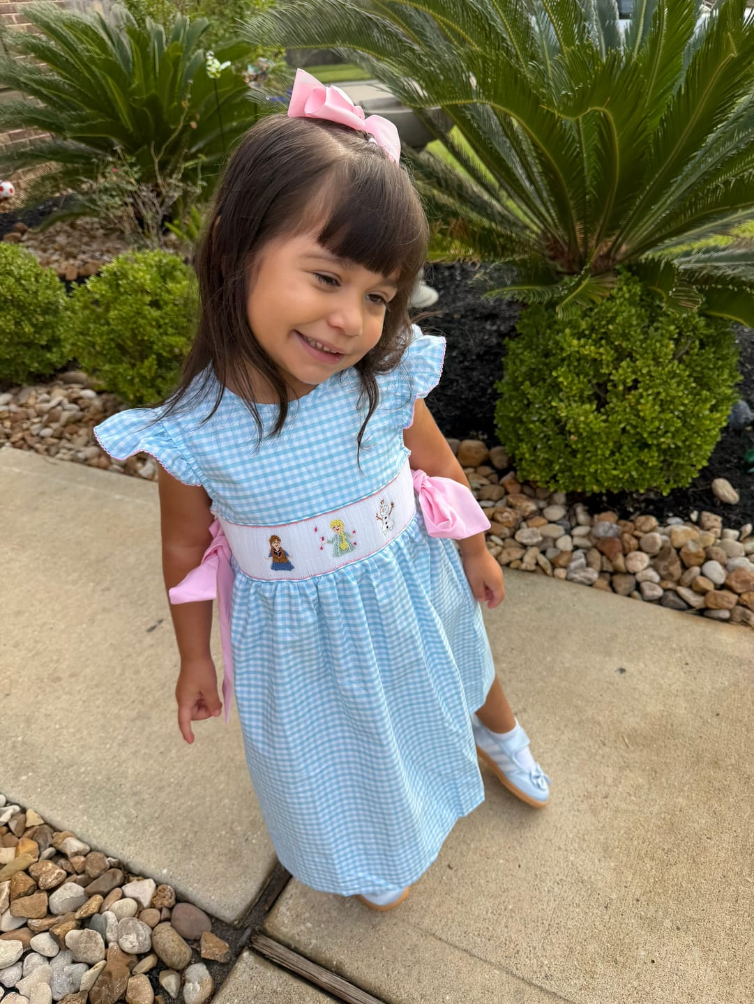 Customer photo review of Ice Princess Smocked Beverly Dress Blue Gingham