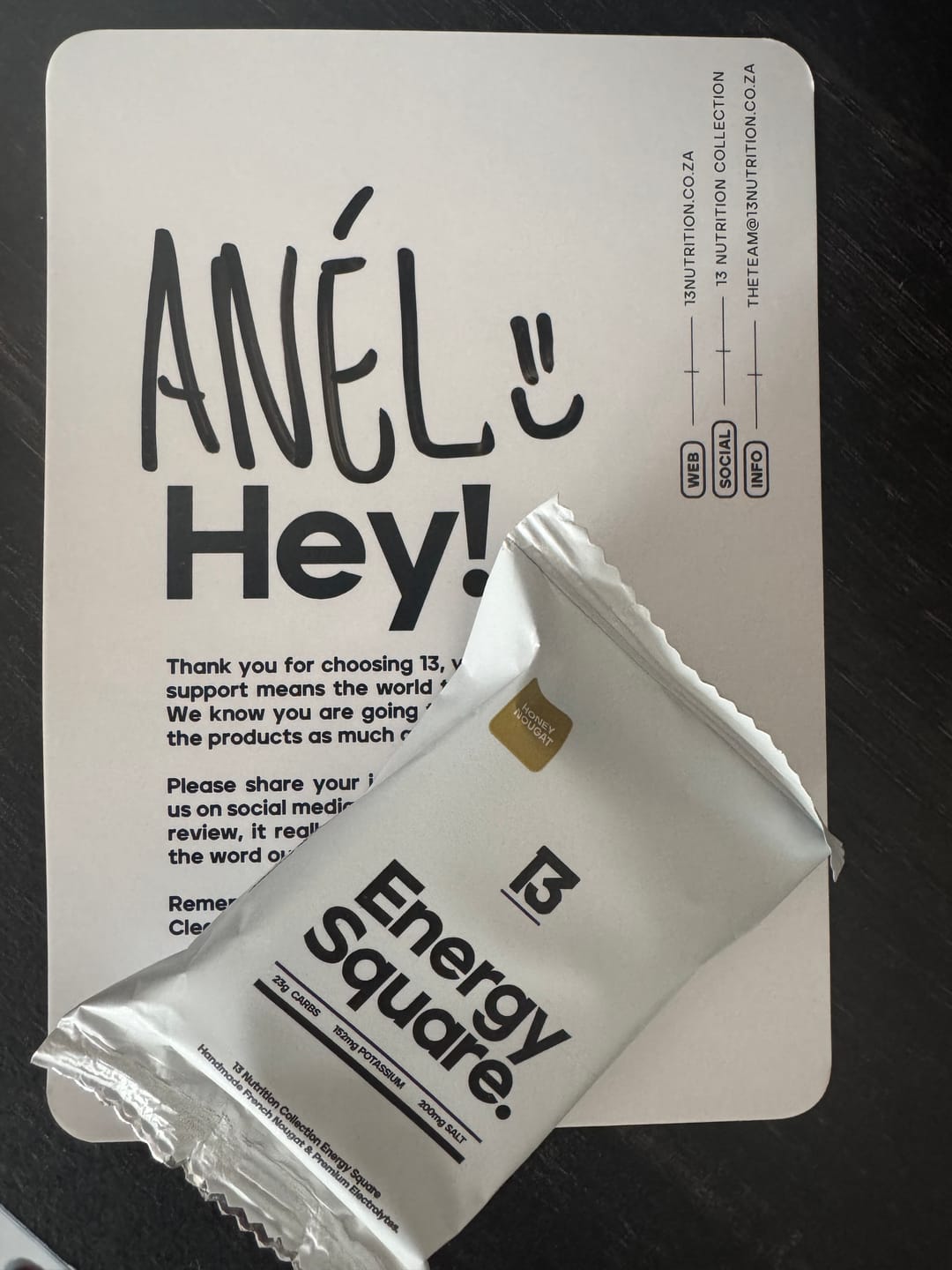 Customer photo review of 13 Energy Squares.