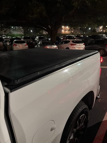 Customer photo review of Rough Country Soft Roll Up Bed Cover | Chevy/GMC Sierra 1500 (19-26)/Silverado 1500 (19-26)