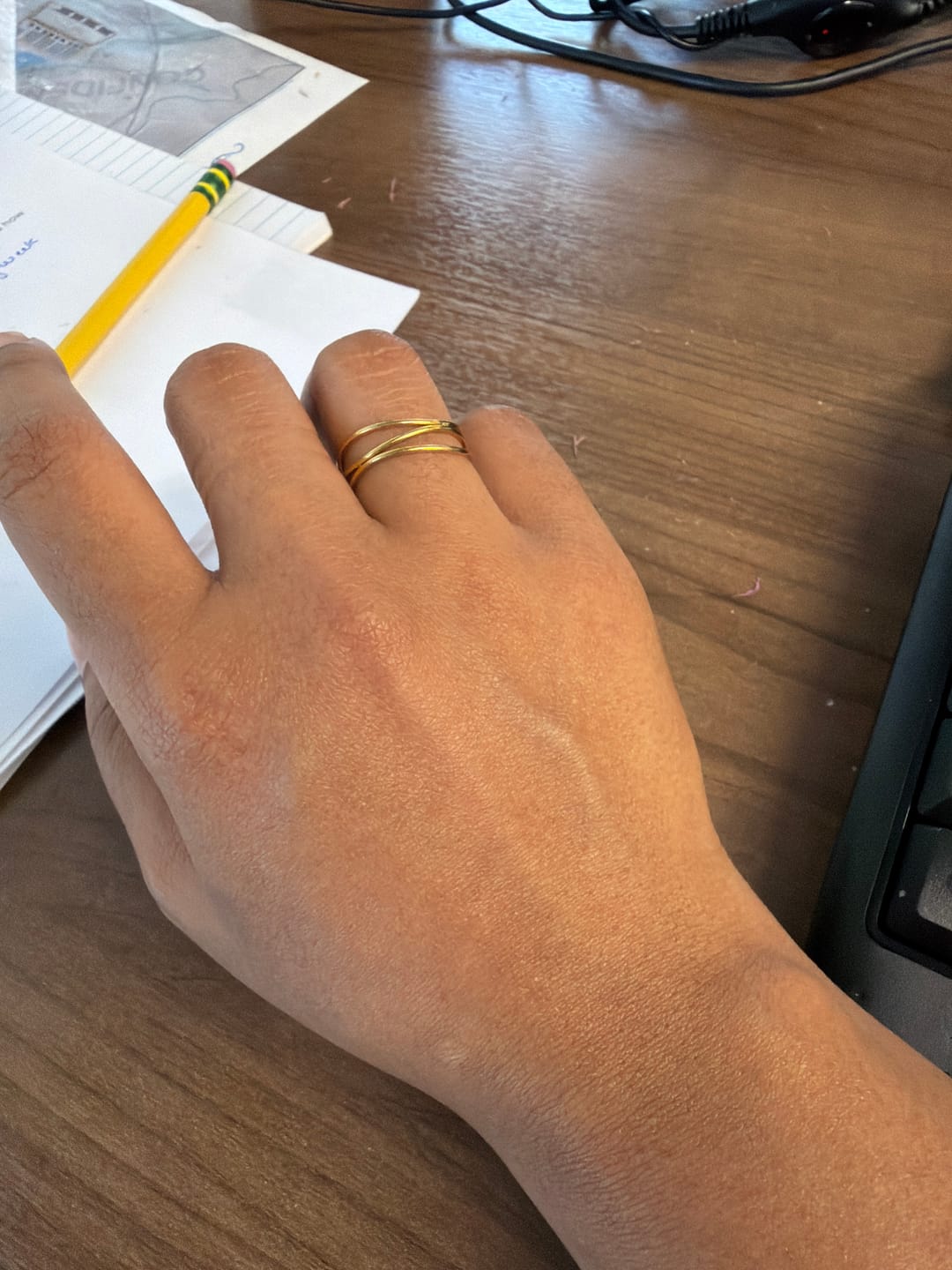 Customer photo review of Gold Infinity Loop Ring